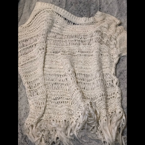 Michael Stars rape yarn fringe top /cover up - Picture 7 of 8